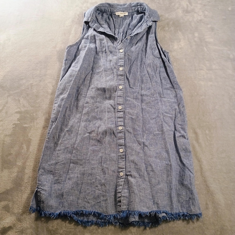 Beachlunchlounge Collection Shirt Dress Womens Petites Small Blue Striped
